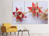 Leinwandbild 3-teilig Sterne Origami