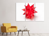 Leinwandbild 3-teilig Roter Weihnachtsstern