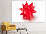 Leinwandbild 3-teilig Roter Weihnachtsstern