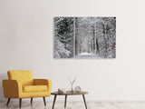 Leinwandbild 3-teilig Verzauberter Winterwald