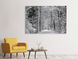 Leinwandbild 3-teilig Verzauberter Winterwald