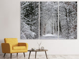 Leinwandbild 3-teilig Verzauberter Winterwald