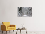 Leinwandbild 3-teilig Verzauberter Winterwald