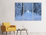Leinwandbild 3-teilig Endlich Winter