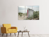 Leinwandbild 3-teilig Das kleine Strandhaus