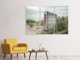 Leinwandbild 3-teilig Das kleine Strandhaus