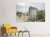 Leinwandbild 3-teilig Das kleine Strandhaus