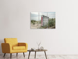 Leinwandbild 3-teilig Das kleine Strandhaus