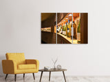 Leinwandbild 3-teilig In der Weinbar