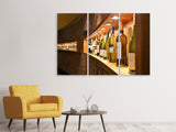Leinwandbild 3-teilig In der Weinbar