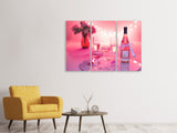 Leinwandbild 3-teilig Cheers in rosa-rot