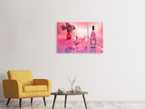 Leinwandbild 3-teilig Cheers in rosa-rot