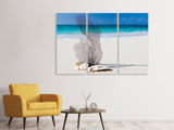 Leinwandbild 3-teilig Strandkunst