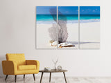 Leinwandbild 3-teilig Strandkunst