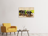 Leinwandbild 3-teilig 2 Rottweiler Welpen