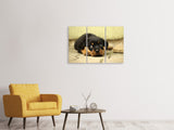 Leinwandbild 3-teilig Süsse Rottweiler Welpe