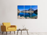Leinwandbild 3-teilig Beruhigender Bergsee