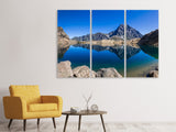 Leinwandbild 3-teilig Beruhigender Bergsee