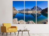 Leinwandbild 3-teilig Beruhigender Bergsee