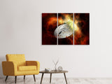 Leinwandbild 3-teilig Ufo im All