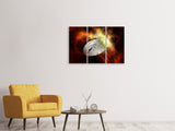 Leinwandbild 3-teilig Ufo im All