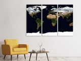 Leinwandbild 3-teilig Kunstvolle Landkarte