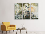 Leinwandbild 3-teilig Fahrrad Graffiti