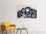 Leinwandbild 3-teilig Das Pärchen an der Wand