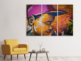 Leinwandbild 3-teilig Coole Wandbemalung