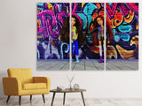 Leinwandbild 3-teilig Graffiti Puppen