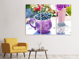 Leinwandbild 3-teilig Süsse Blaubeeren