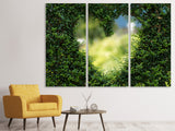 Leinwandbild 3-teilig Das Herz in der Hecke