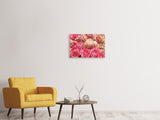 Leinwandbild 3-teilig Romantische Rosen mit Herz