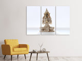 Leinwandbild 3-teilig Skulptur eines Buddhas