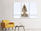 Leinwandbild 3-teilig Skulptur eines Buddhas