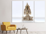 Leinwandbild 3-teilig Skulptur eines Buddhas