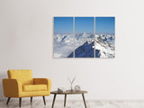 Leinwandbild 3-teilig Fantastischer Ausblick auf die Gipfel