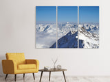 Leinwandbild 3-teilig Fantastischer Ausblick auf die Gipfel