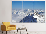 Leinwandbild 3-teilig Fantastischer Ausblick auf die Gipfel