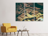 Leinwandbild 3-teilig Retro Fotos