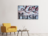 Leinwandbild 3-teilig Retro Holzwand