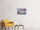 Leinwandbild 3-teilig Retro Holzwand
