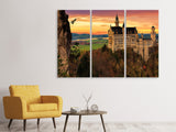 Leinwandbild 3-teilig Beeindruckendes Schloss