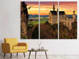 Leinwandbild 3-teilig Beeindruckendes Schloss
