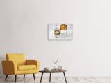 Leinwandbild 3-teilig Gläser mit Gold