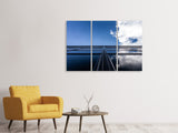 Leinwandbild 3-teilig Spiegelung von Wolken