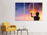 Leinwandbild 3-teilig Lichtlaternen