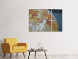 Leinwandbild 3-teilig Close up Globus