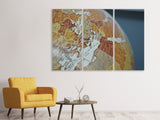 Leinwandbild 3-teilig Close up Globus