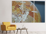 Leinwandbild 3-teilig Close up Globus